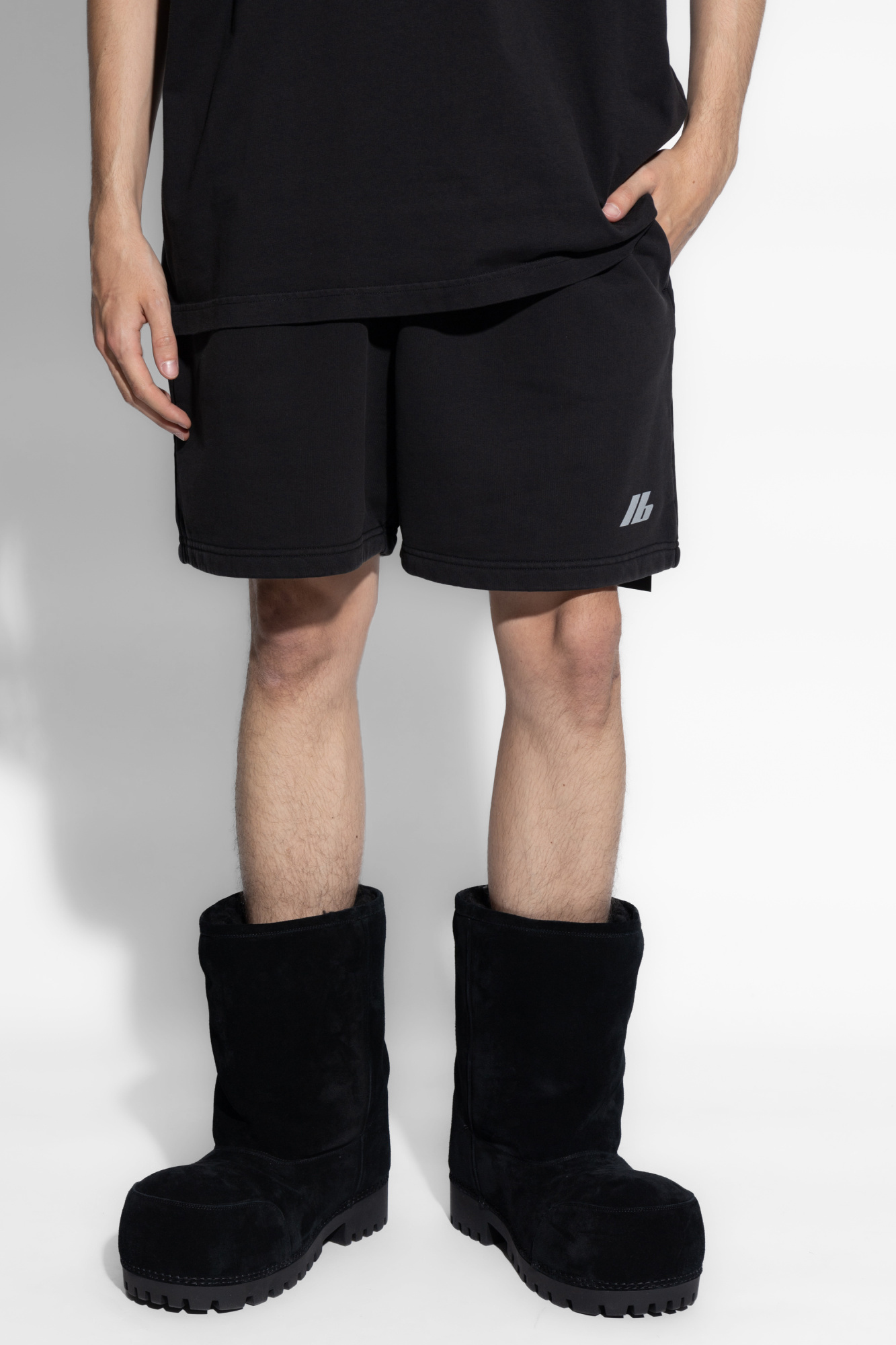 Balenciaga Cotton shorts with printed logo | Men's Clothing